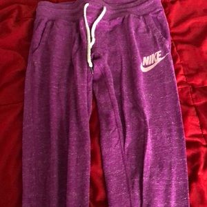 Purple Nike joggers